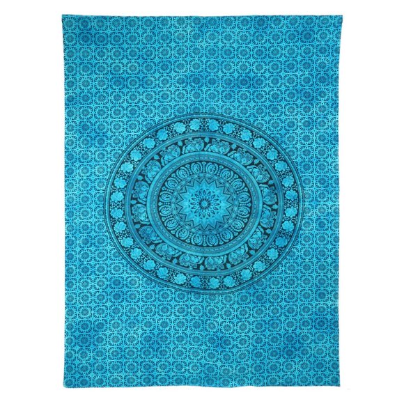 Oussum Home Decor Wall Hanging Tapestry Twin Blue Ombre Tapestries for Dorm - Picture 3 of 3